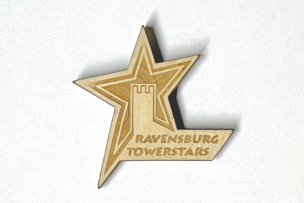 Holzmagnet - Towerstars Logo